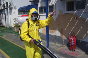 Sanitização de ambientes e superfícies