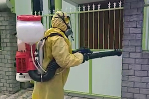 Sanitização de ambientes e superfícies